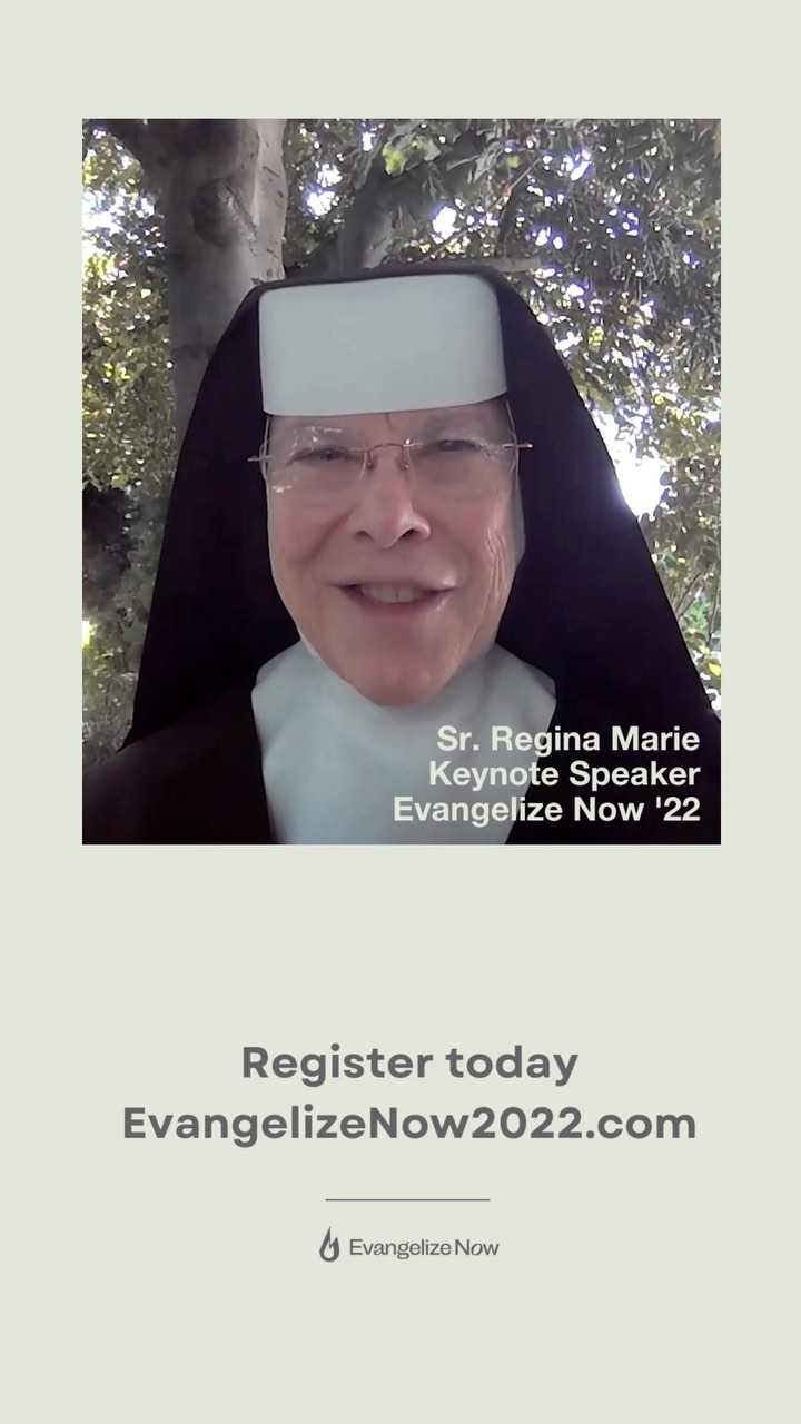 “We have to share the joy and blessings that we’ve received,” - Sr. Regina Marie, Keynote Speaker for the upcoming Evangelize Now Conference. 🔥

You can hear from Sr. Regina and many more at the FREE conference on Saturday, Oct. 15 2022 at Christ Cathedral.

Don’t wait; register today! 💻 EvangelizeNow2022.com (link in bio)