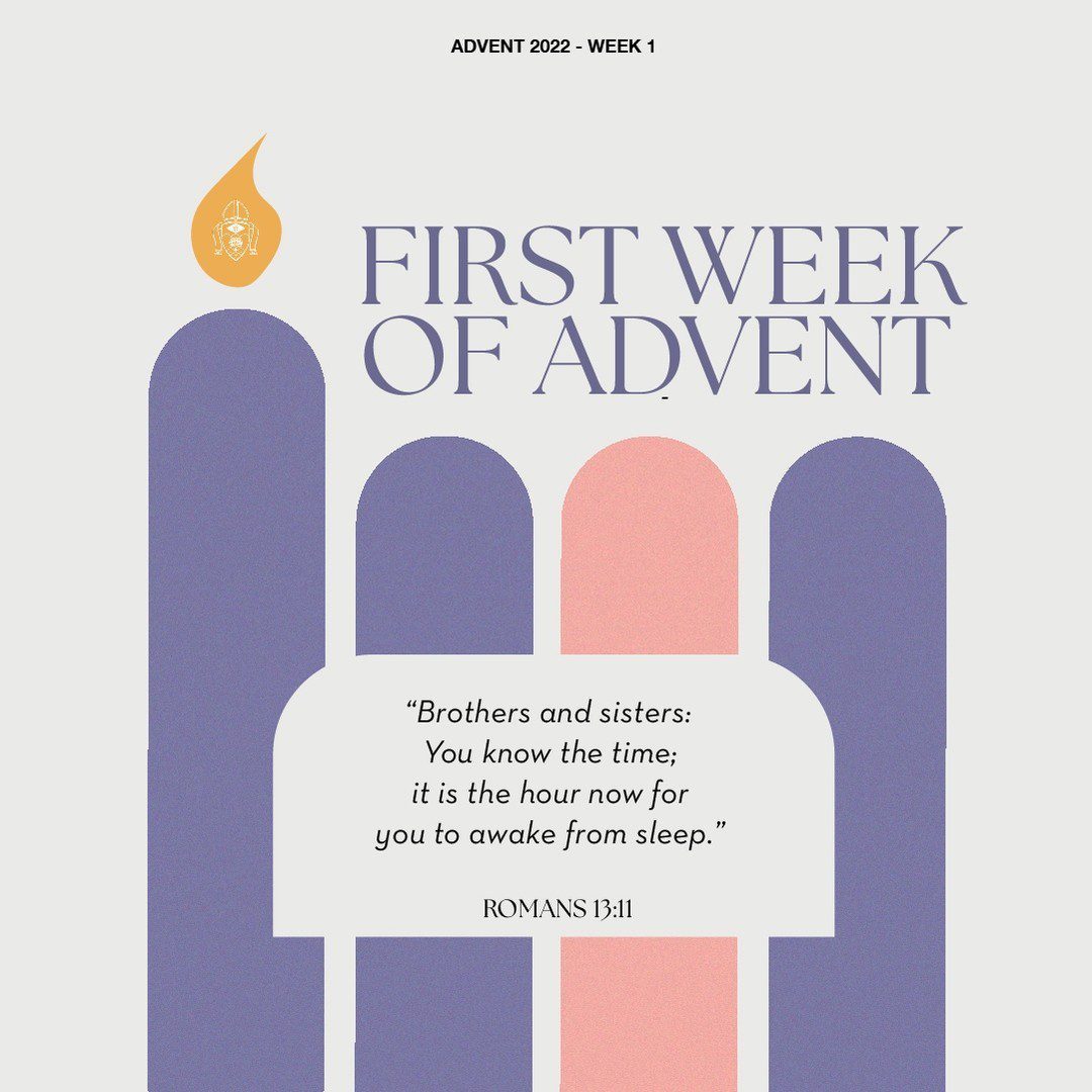 Happy first Sunday of #Advent! Today begins the season of preparation for the birth of Jesus on Christmas. 🎄⁠
⁠
"Brothers and sisters:⁠
You know the time;⁠
it is the hour now for you to awake from sleep.⁠
For our salvation is nearer now than when we first believed;⁠
the night is advanced, the day is at hand."