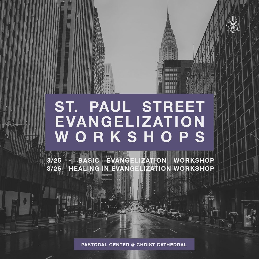 We are just 2 days away from the St Paul Street Evangelization Workshops! 🙌
You'll be able to learn about Basic Evangelization Training + Healing in Evangelization Training!
Basic Evangelization Training: Basic Evangelization Training is among the most hands on, practical, and dynamic evangelization workshops available for Catholics today. It is also our most popular workshop. Participants will gain the courage they need to become enthusiastic and joyful evangelists as they overcome any fear they have of sharing our faith through a series of presentations, small group work, role playing, and prayer ministry
Healing in Evangelization Training: Our Healing in Evangelization Training Workshop will discuss the basis in Scripture and Tradition for asking God for miracles of healing, and model healing prayer using a four- step process. The goal of the workshop is to help each Christian evangelist discern what role healing prayer might take in their work of evangelization.
To learn even more + to sign up, please visit the link in bio