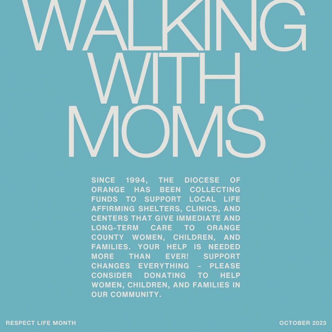Today is the first day of the Respect Life Month of October!
To kick off this months events, Bishop Kevin Vann has designated today, Sunday, October 1, 2023 as our Diocese’s 29th annual Walking With Moms Collection (formerly Pennies from Heaven)!
Feeling drawn to the cause?
Consider donating to support local life-affirming shelters, clinics, and centers!
For more information & to donate, visit the link in our bio.