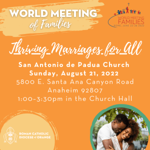 World Meeting of Families: Thriving Marriages for all Couples