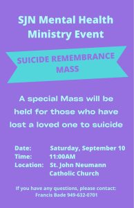 Suicide Remembrance Mass