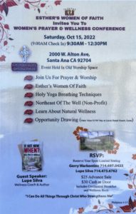 Esther’s Women of Faith: Women’s Prayer and Wellness Conference