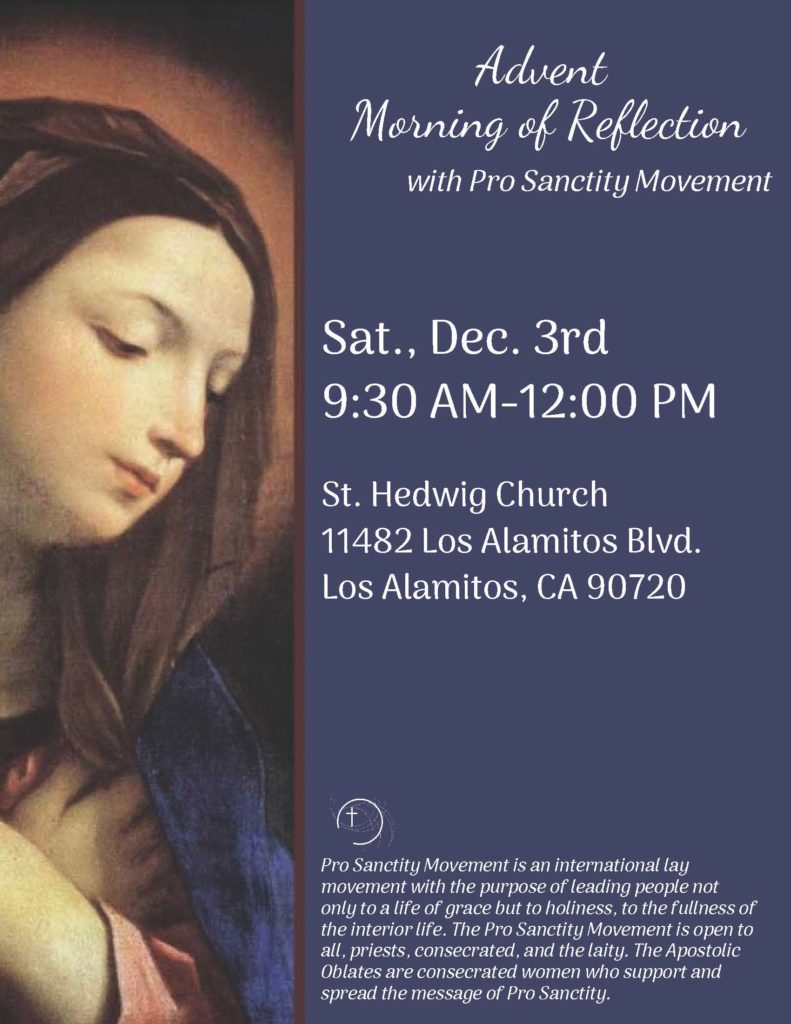 Advent Morning of Reflection with Pro Sanctity Movement