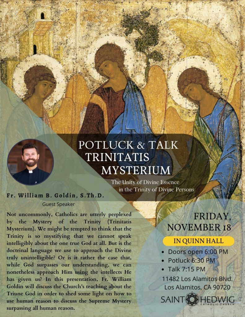 Potluck and Talk Trinitatis Mysterium