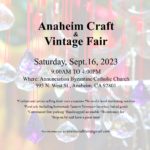 2023 09 16 anaheim craft fair flyer