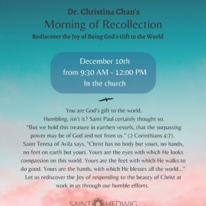 2022 11 07 morning of recollection update