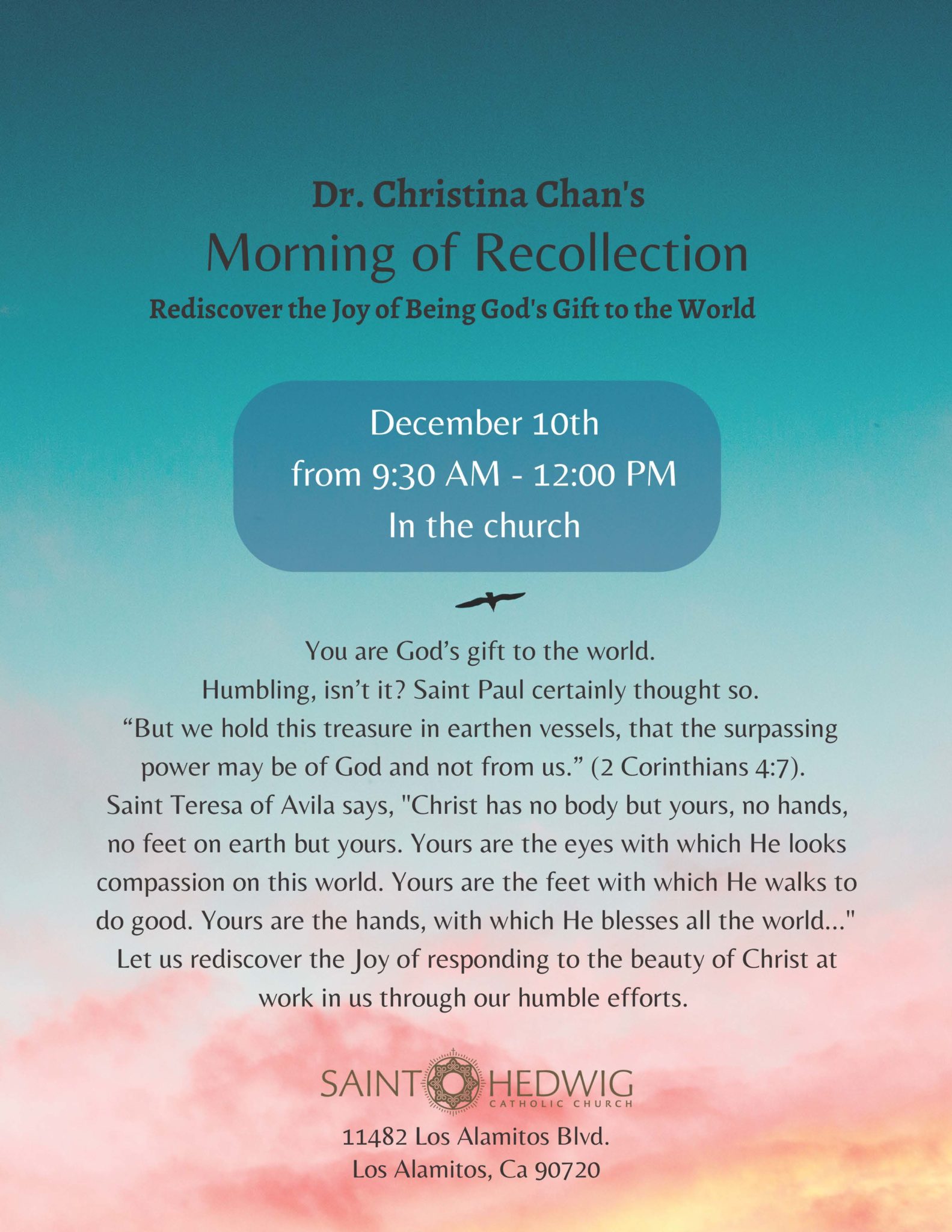 2022 11 07 morning of recollection update