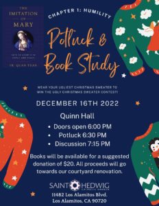 Potluck & Book Study … wear your ugliest sweater!