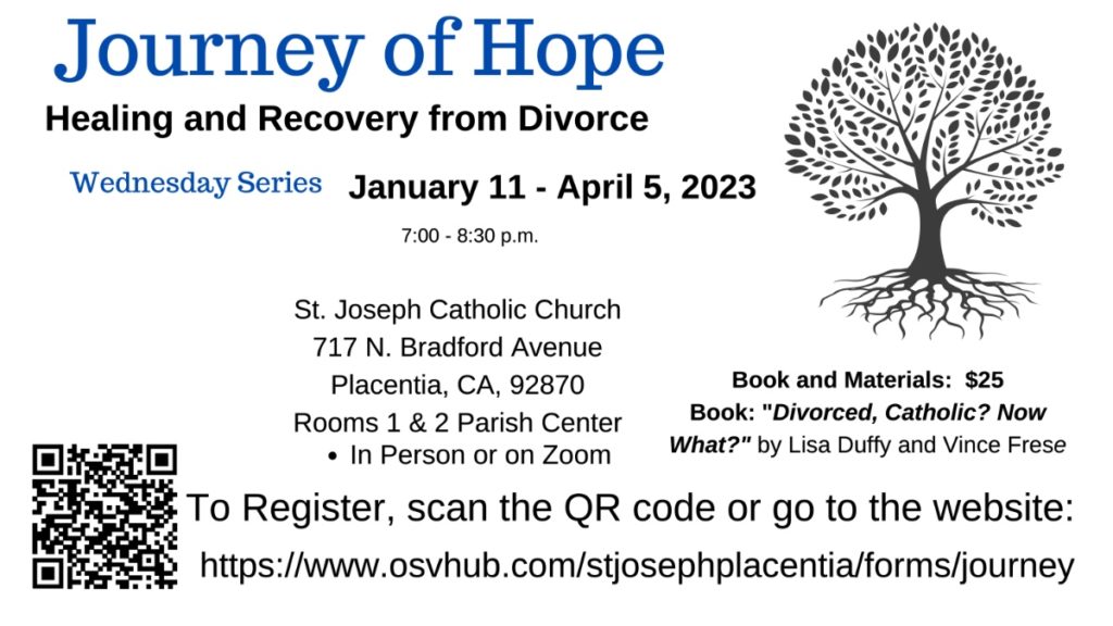 Divorced, Catholic, Now What? Journey of Hope Divorce Recovery Series