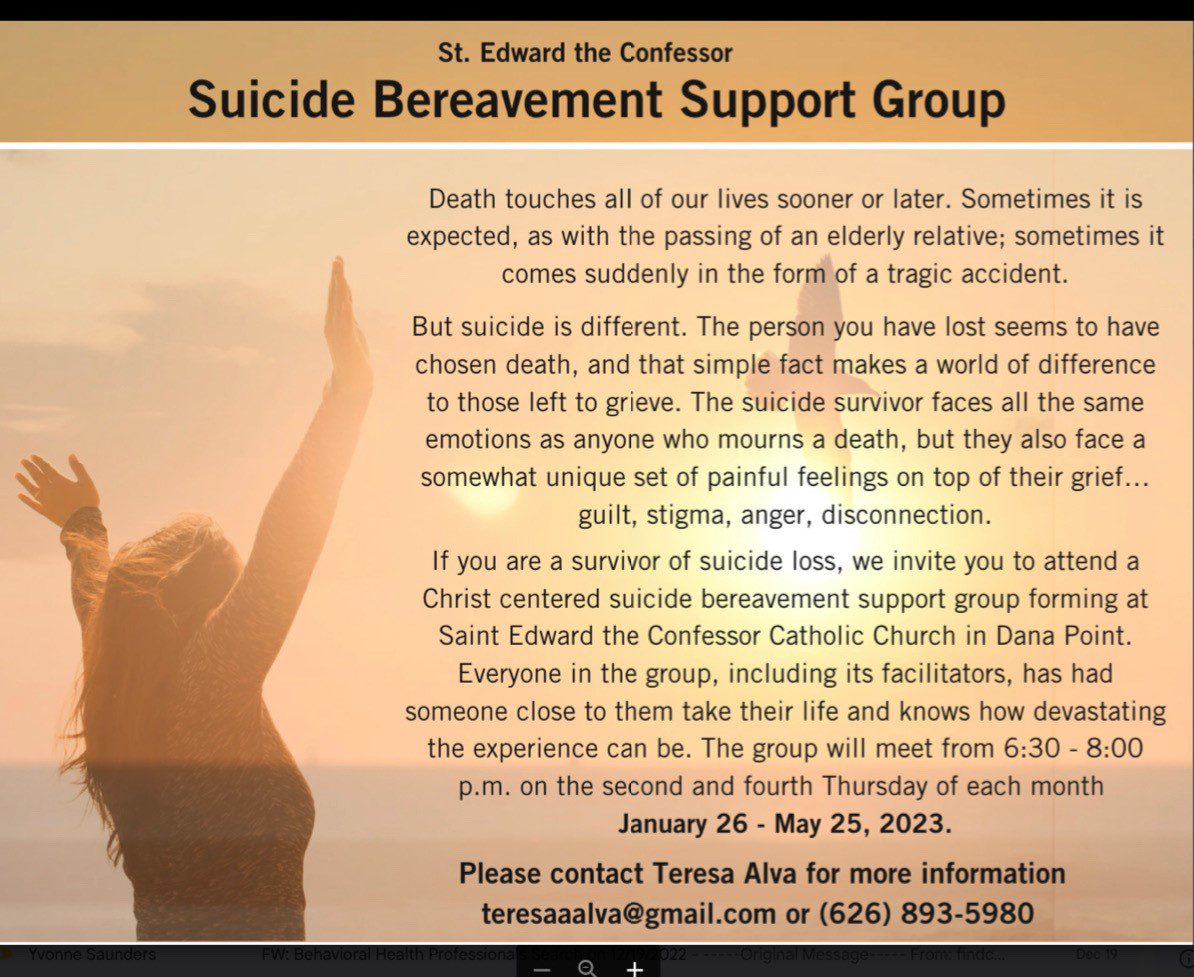 2023 13 suicide bereavement support group