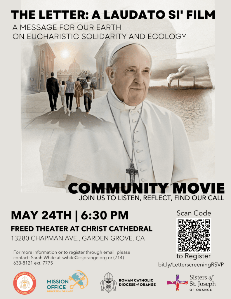 Special “Laudato Si’ Week” Community Screening of “The Letter: A Laudato Si’ Film”