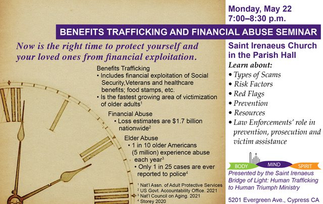 Benefits trafficking and financial abuse seminar