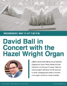 David Ball plays the Hazel Wright Organ