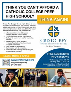 Cristo Rey Orange County High School now accepting applications for founding freshman class