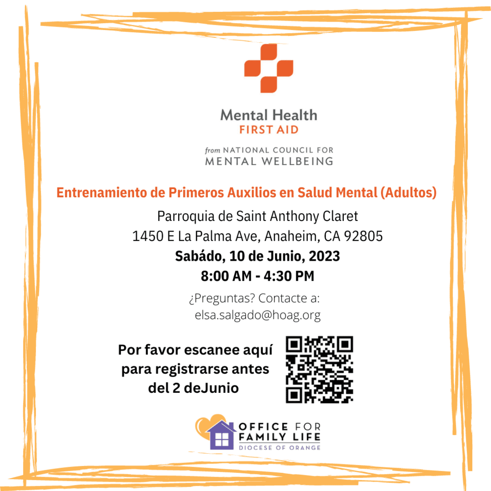 Mental Health First Aid Training (Adult) in Spanish