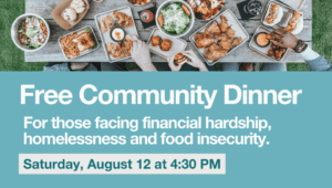 Free community dinner for those facing hardship