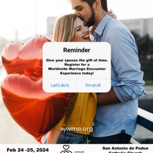 2024 Feb Marriage Encounter reminder
