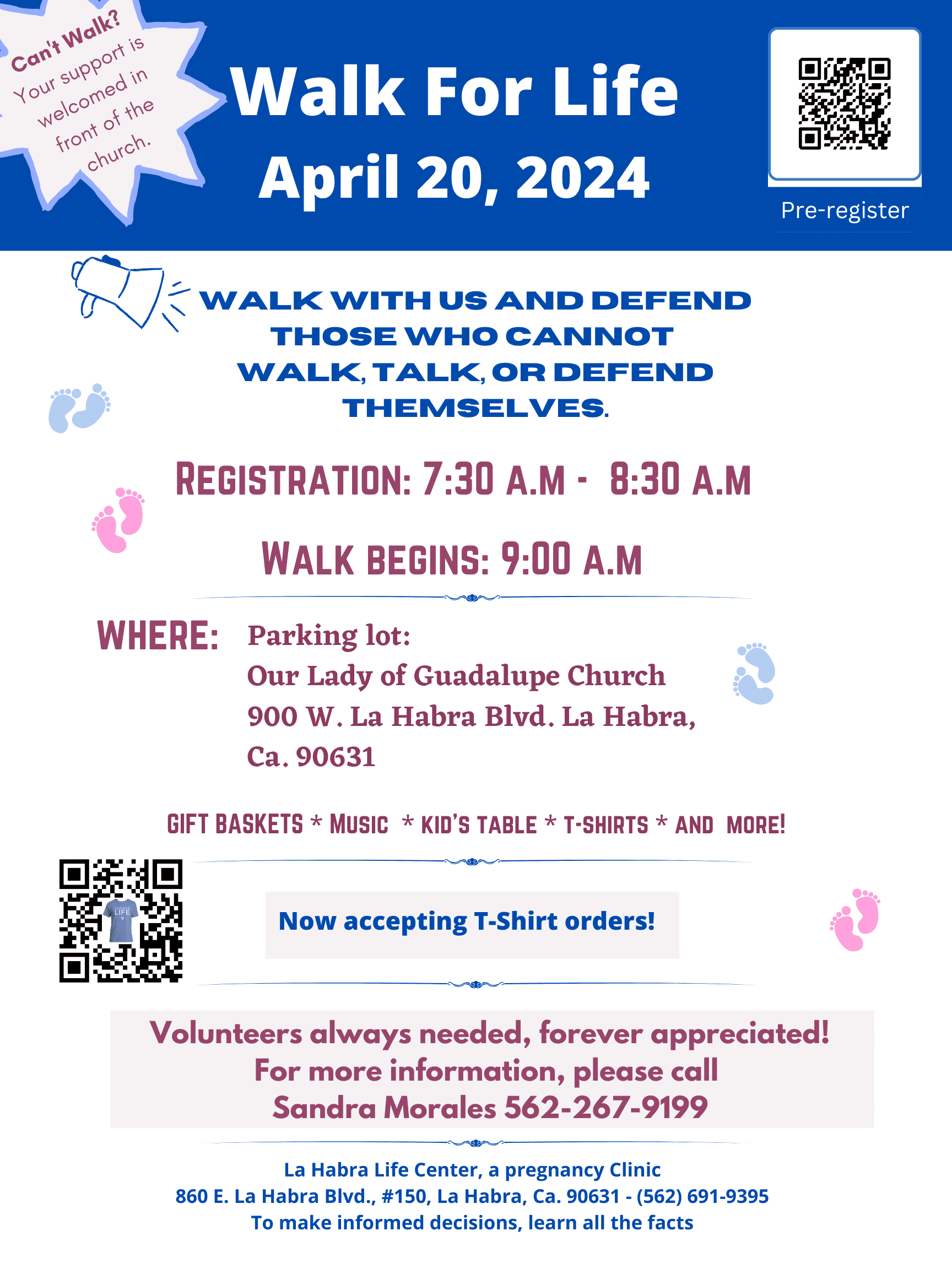 2024 Walk for Life Flyer w google form