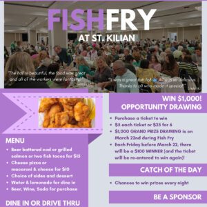 St. Kilian Fish Fry 2024 (Flyer)