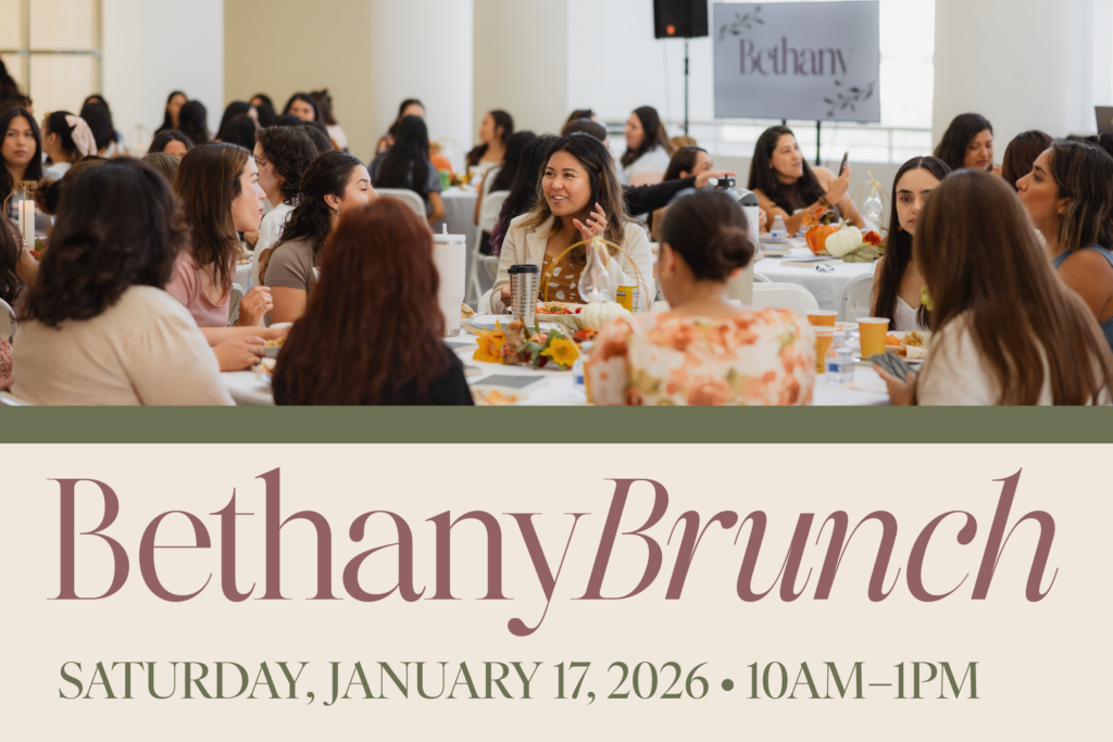Women sitting at tables at the Diocese of Orange Bethany Brunch
